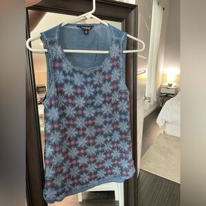 Lucky brand tank top bead appliqué